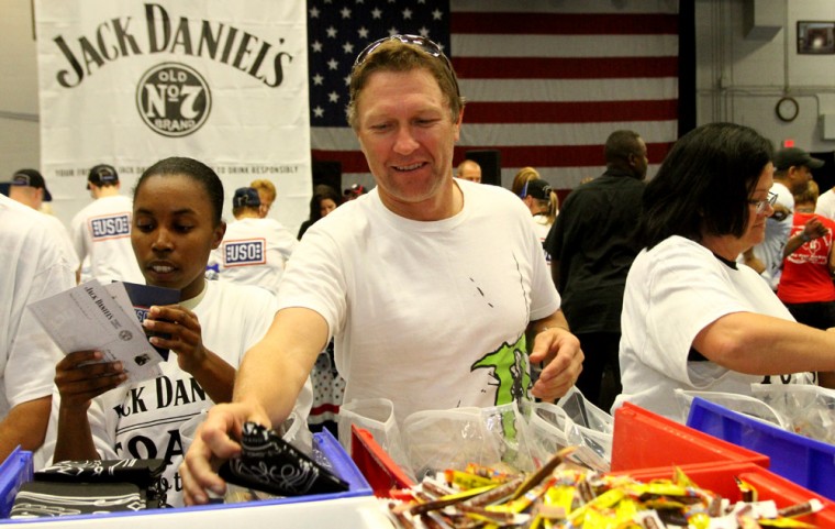 USO & Jack Daniels Create Care Packages